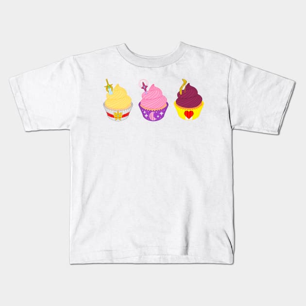 She-Ra and the Princesses of Power  Glimmer BowCupcakes Kids T-Shirt by CoreyUnlimited